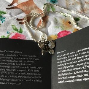 Giovanni Raspini Sterling Silver Butterfly Necklace